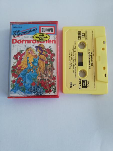 Die Märchenbox Folge 4 Dornröschen/Brüderchen und Schwesterchen Gelb mit Gelben Aufkleber 515426.0 Europa(Front+Innencover beschrieben)